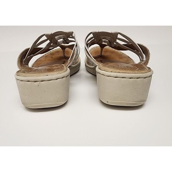 Born Tansey Wedge Slide Sandal Shoes Color White Size 8M - Picture 11 of 12